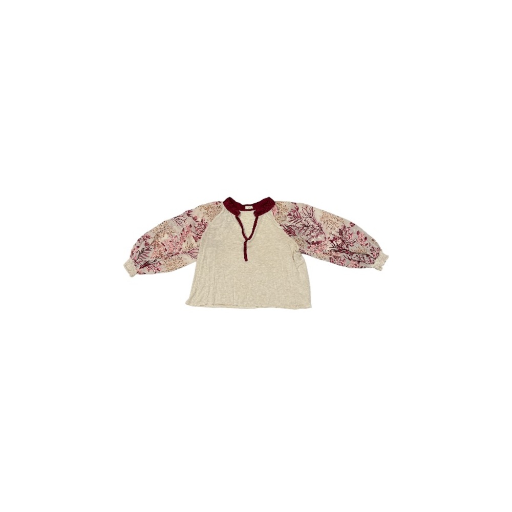 Anthropologie TINY Embroidered Balloon Sleeved Top - Women’s Size Medium